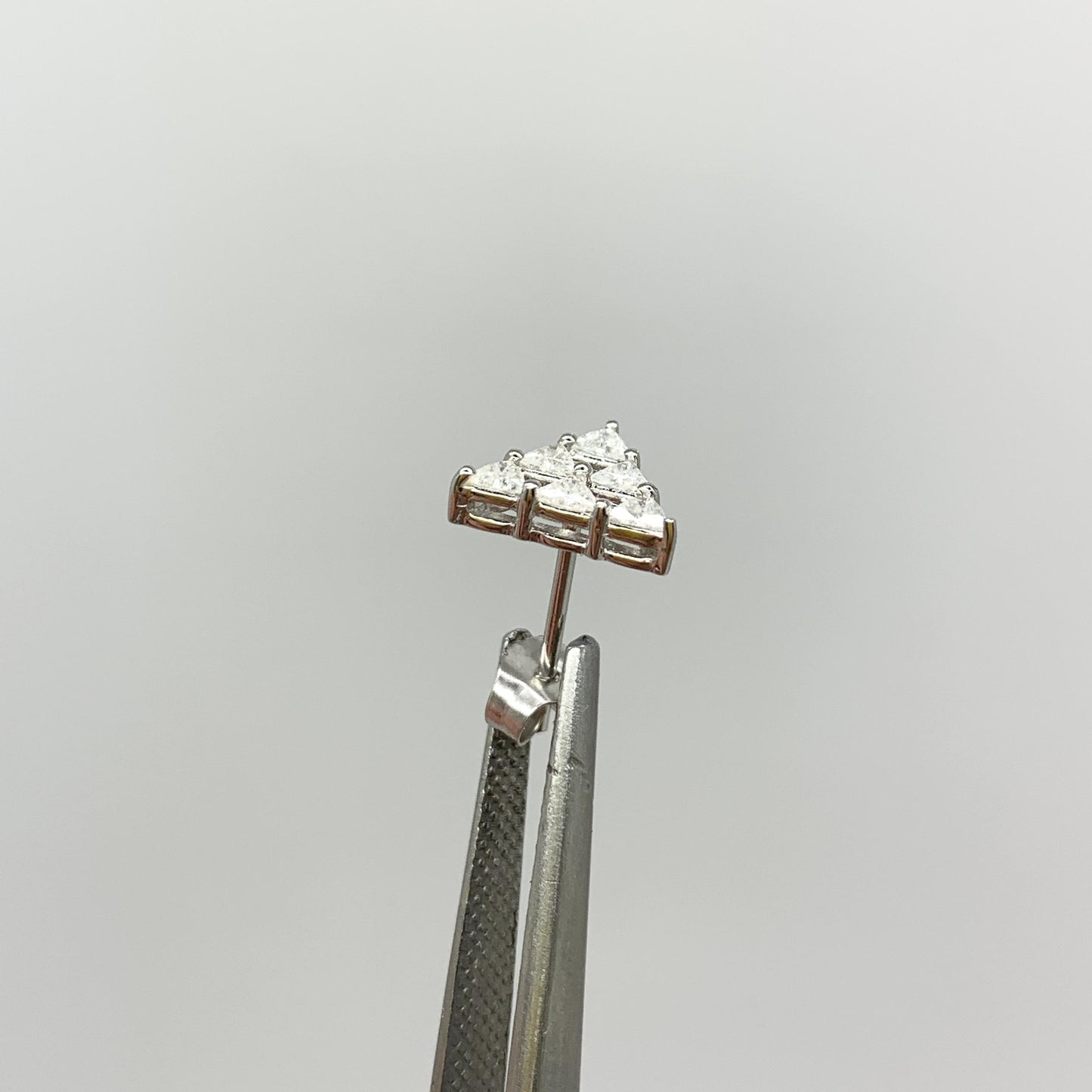 0.12 cttw Trillions Diamond Stud Earrings in 18K White Gold