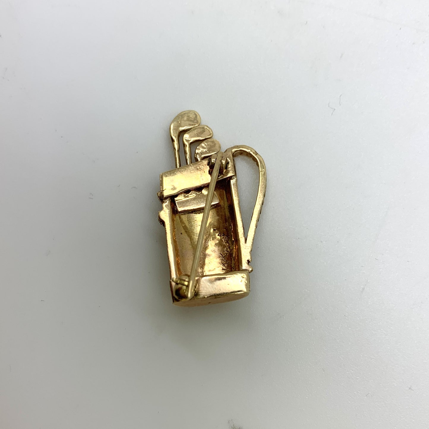 14K Yellow Gold Pearl Brooch 6.92g