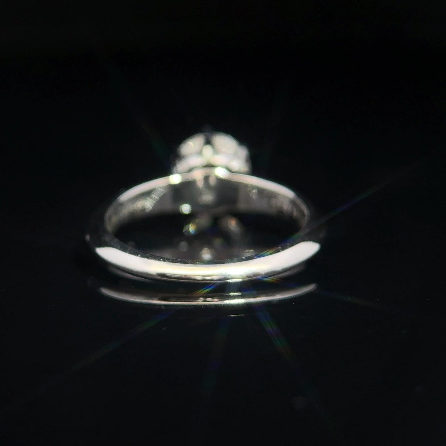 0.75 ct/ White Diamond Platinum Tiffany Ring 3.82G, 3.5US