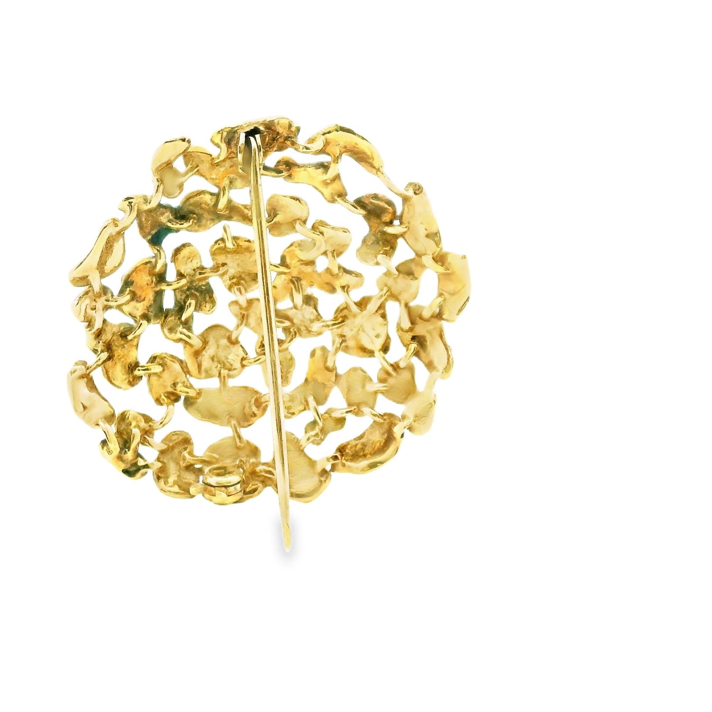 14k Yellow Golg Multicolour Enamel Brooch 12.80g.
