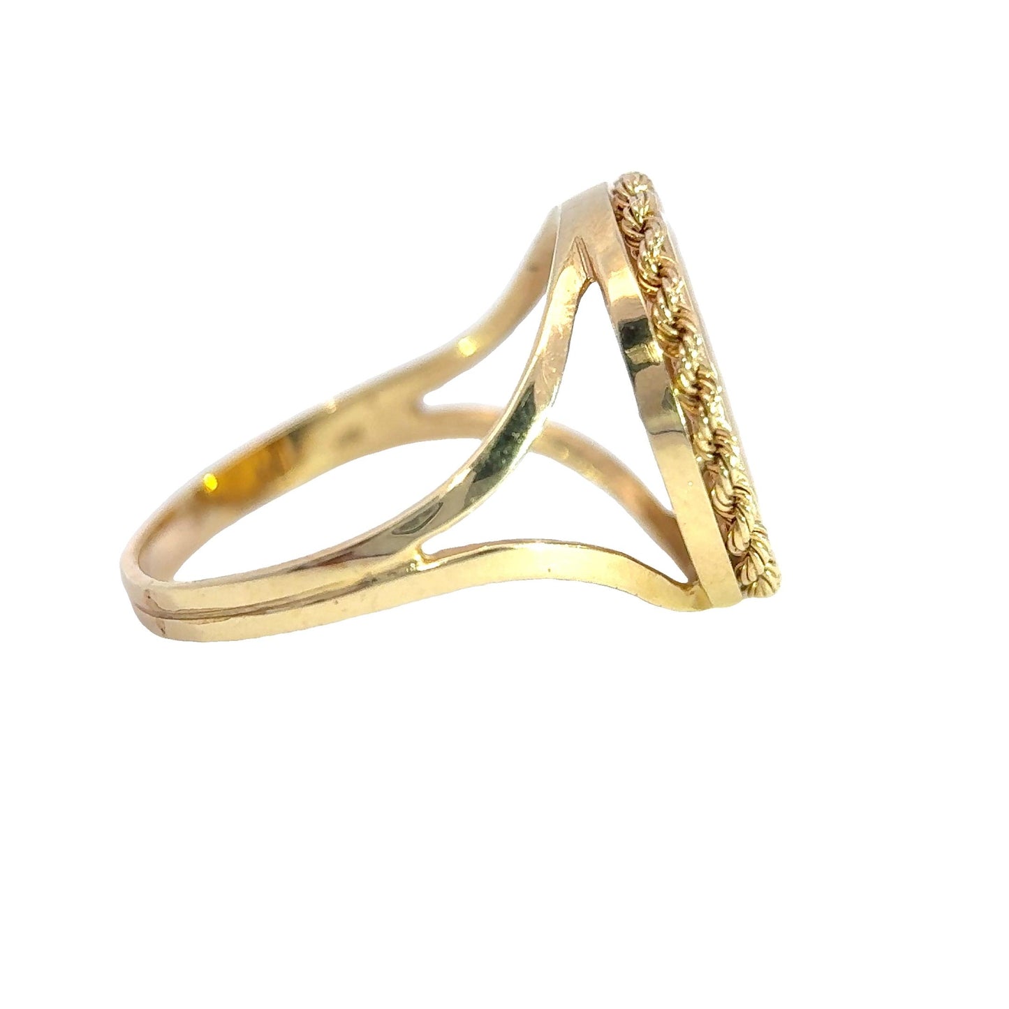 24K Yellow Gold Сoin in 14K Yellow Gold Setting 11US 5.44g.