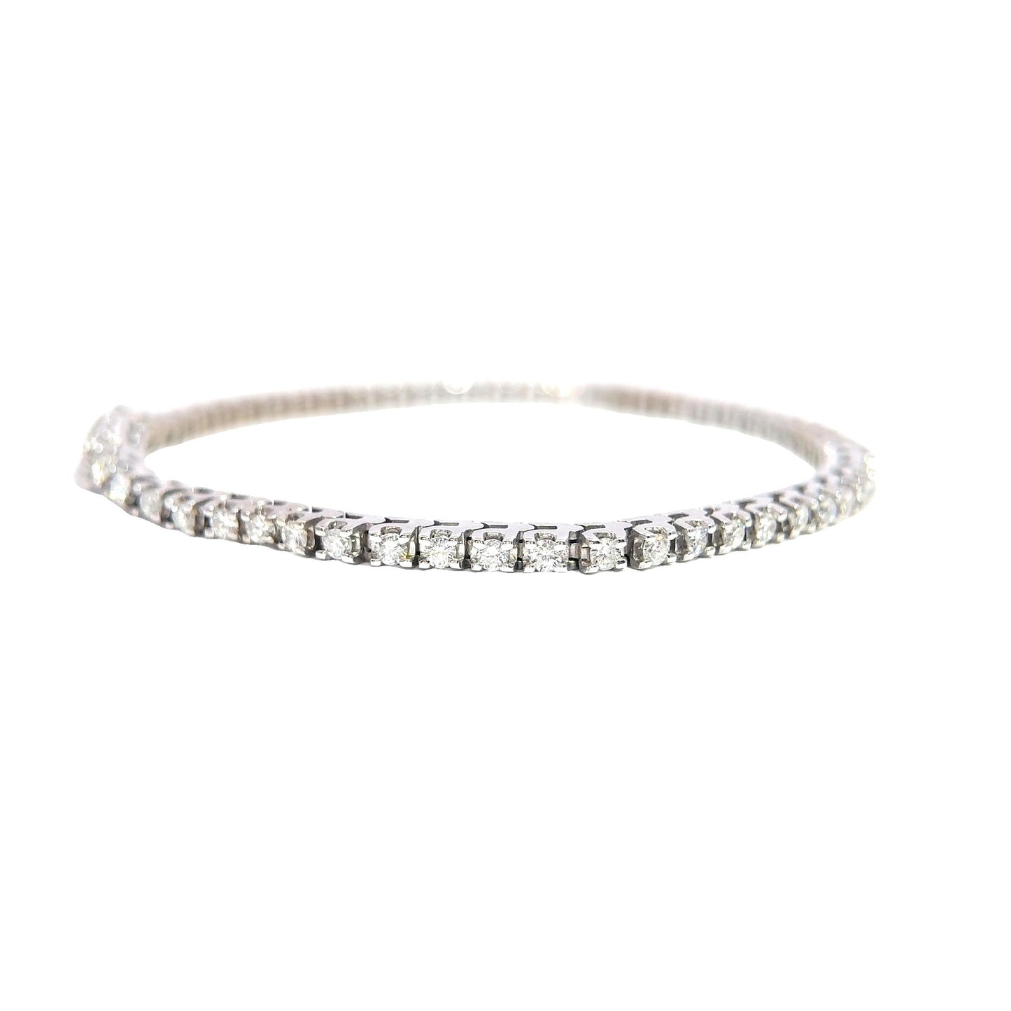 1.63 cttw. White Diamond Tennis Bracelet in 14k White Gold 7inch. 12.57g
