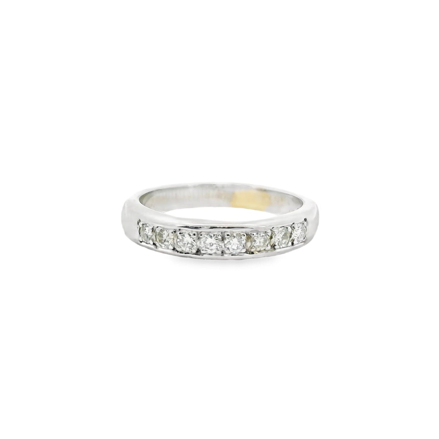 0.22cttw. White Diamond Channel Set Ring in 14k White Gold 3.35g. 6.5US