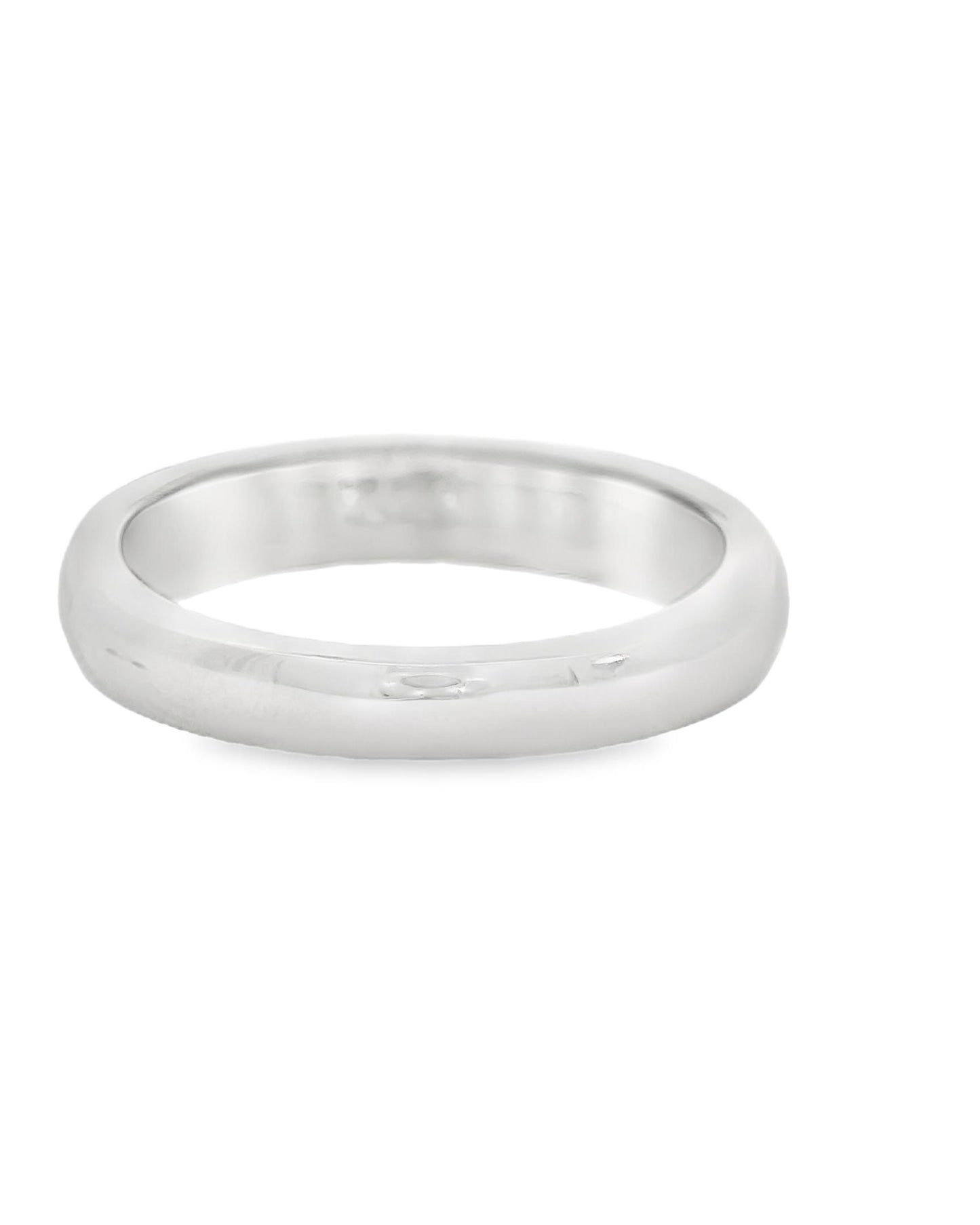 0.40cttw. White Diamond Platinum 3 Row Platinum Ring 6.5US 6.13g.