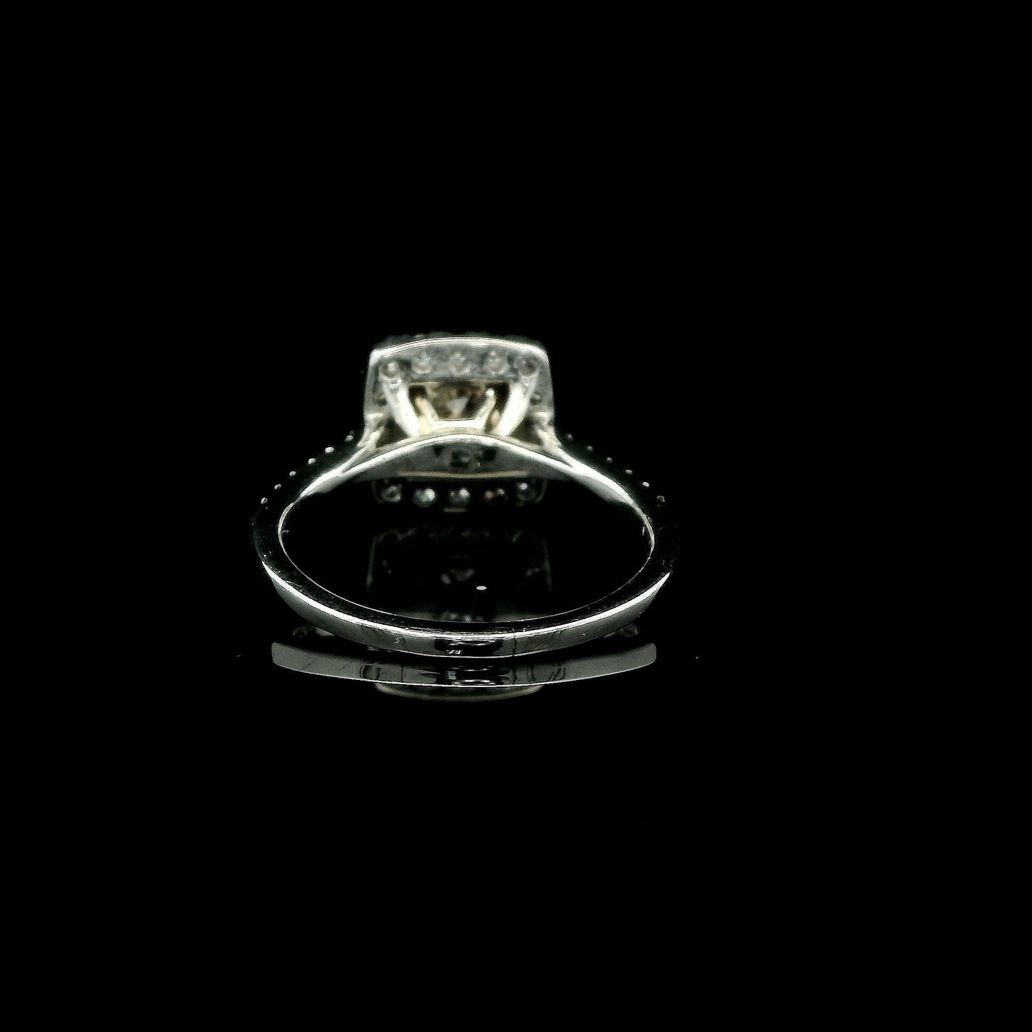 1.26 Fancy Pinkish Brown Diamond Enganement Ring in Platinum 6US 4.72g.