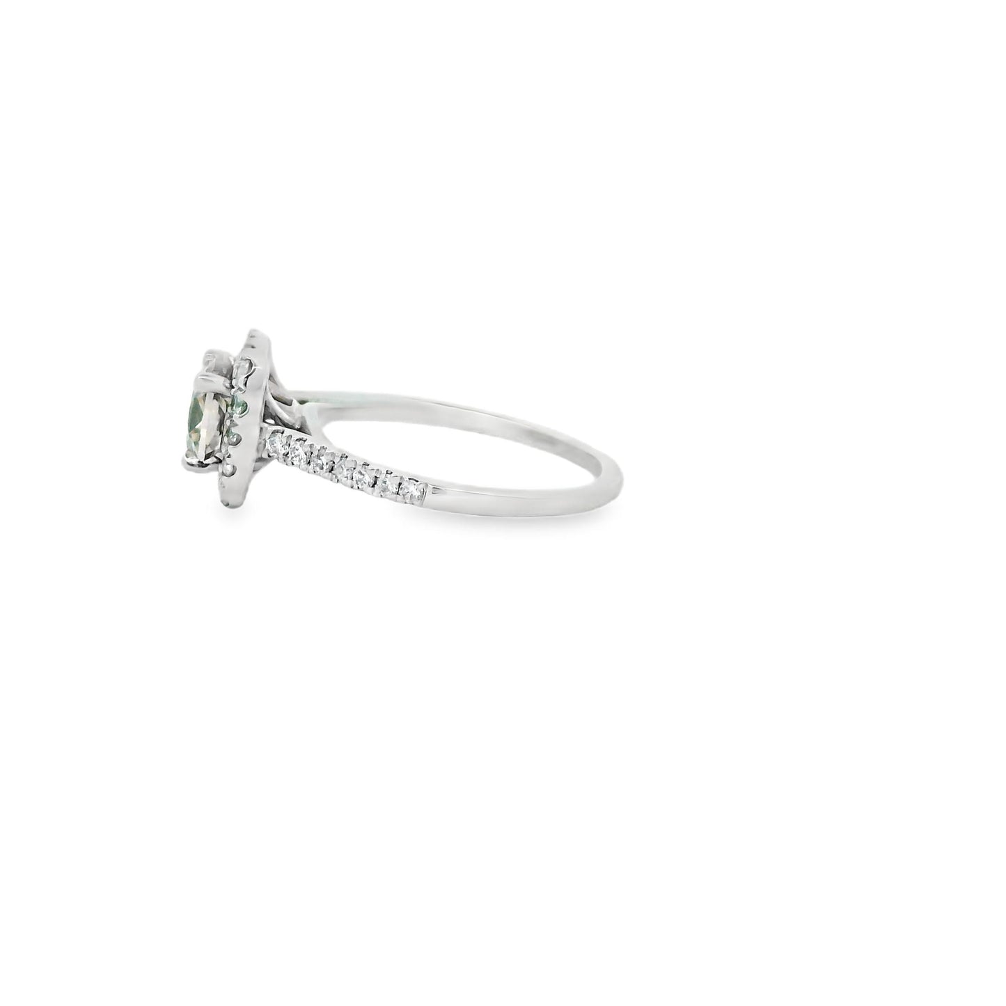 1.26 Fancy Pinkish Brown Diamond Enganement Ring in Platinum 6US 4.72g.