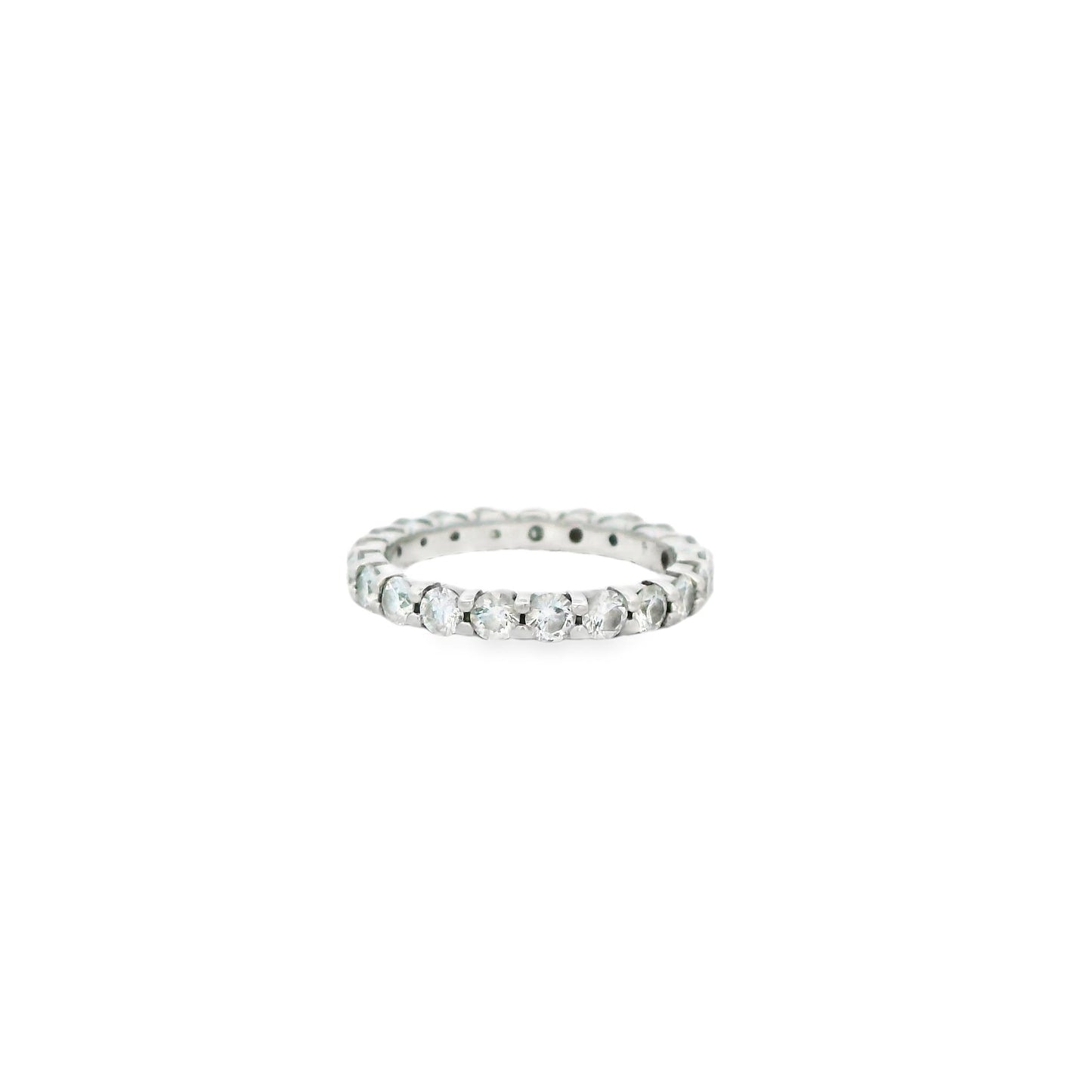 1.26cttw. White Diamond Eternity Band in 14k White Gold 4.25US 1.69g.