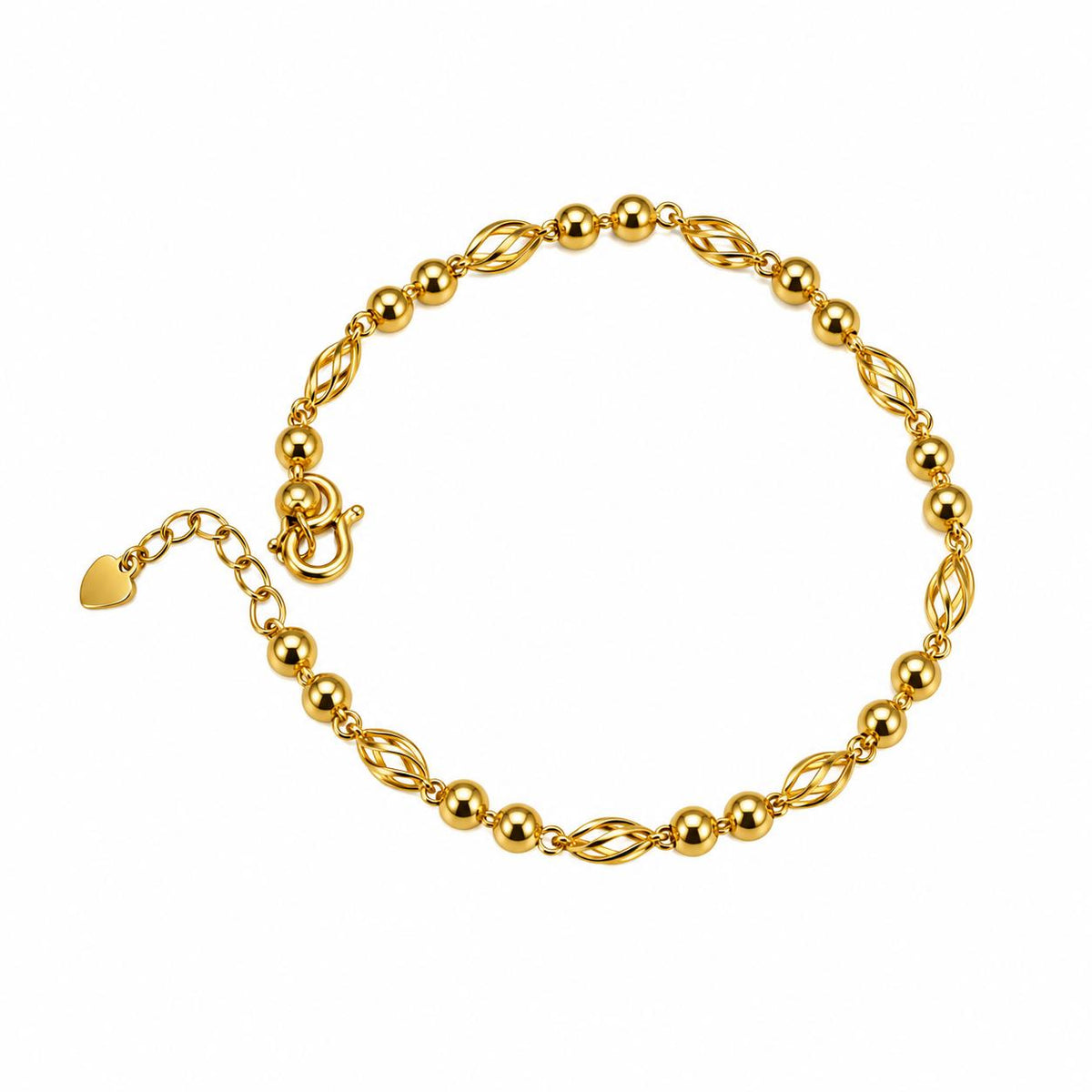 24k Yellow Gold S Lock Bracelet 5.65g.