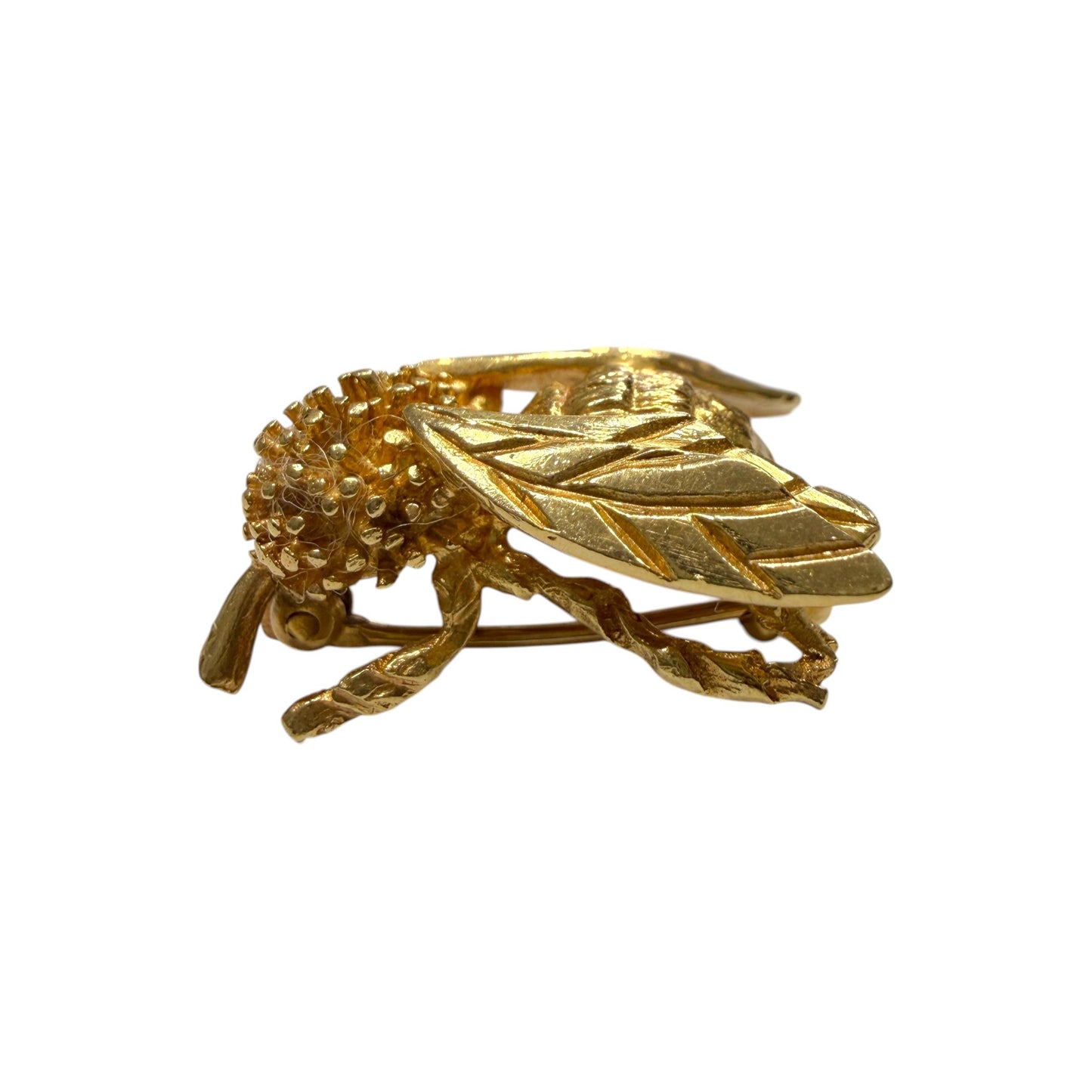 14k Yellow Gold Bee Brooch 4.63g.