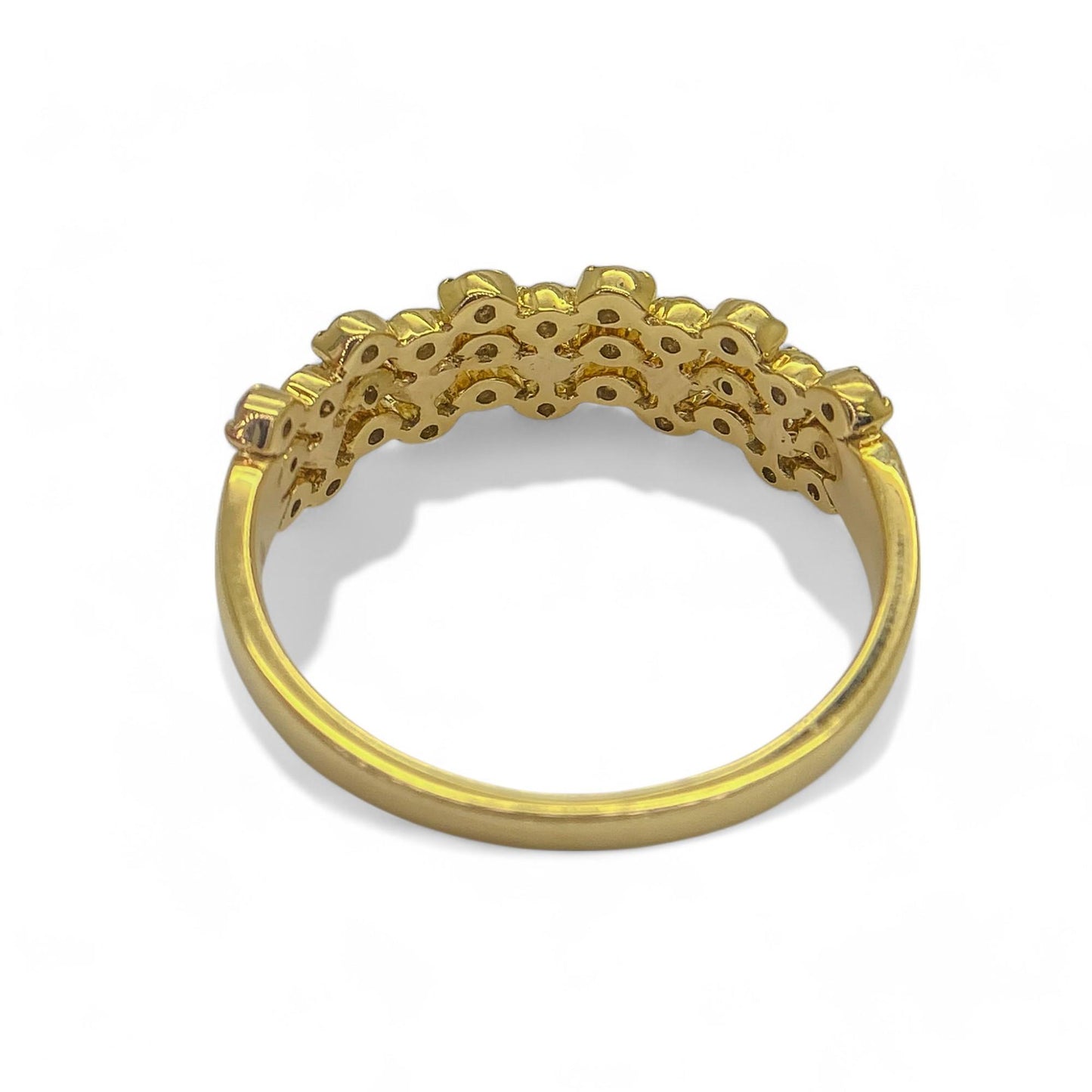 0.33 cttw White Diamond in 18K Yellow Gold Ring 7.5 US 3.1g