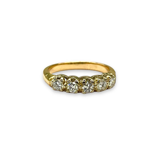 0.55 cttw. White Diamond Channel Set Ring in 14k Gold Two-Toned Ring