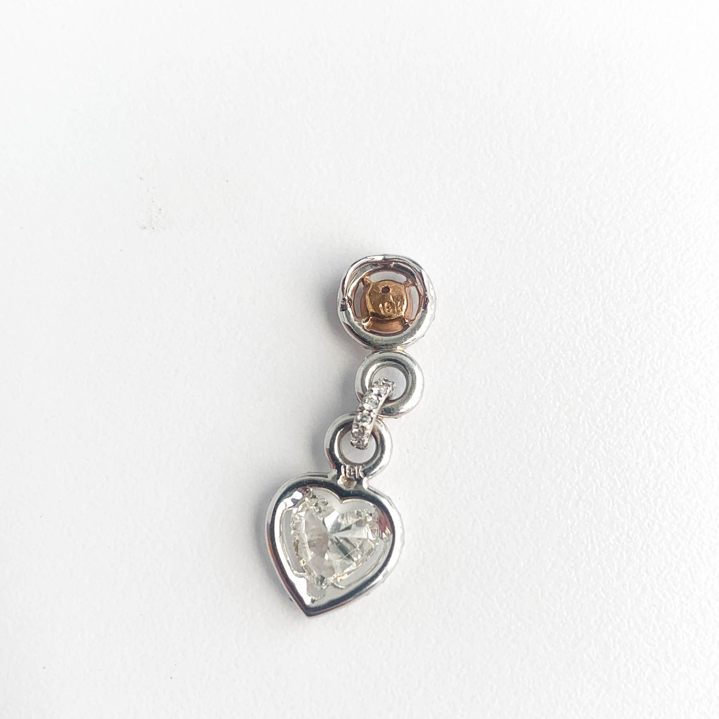1.03 ct. Heart Shape Pendant in 18k White Gold