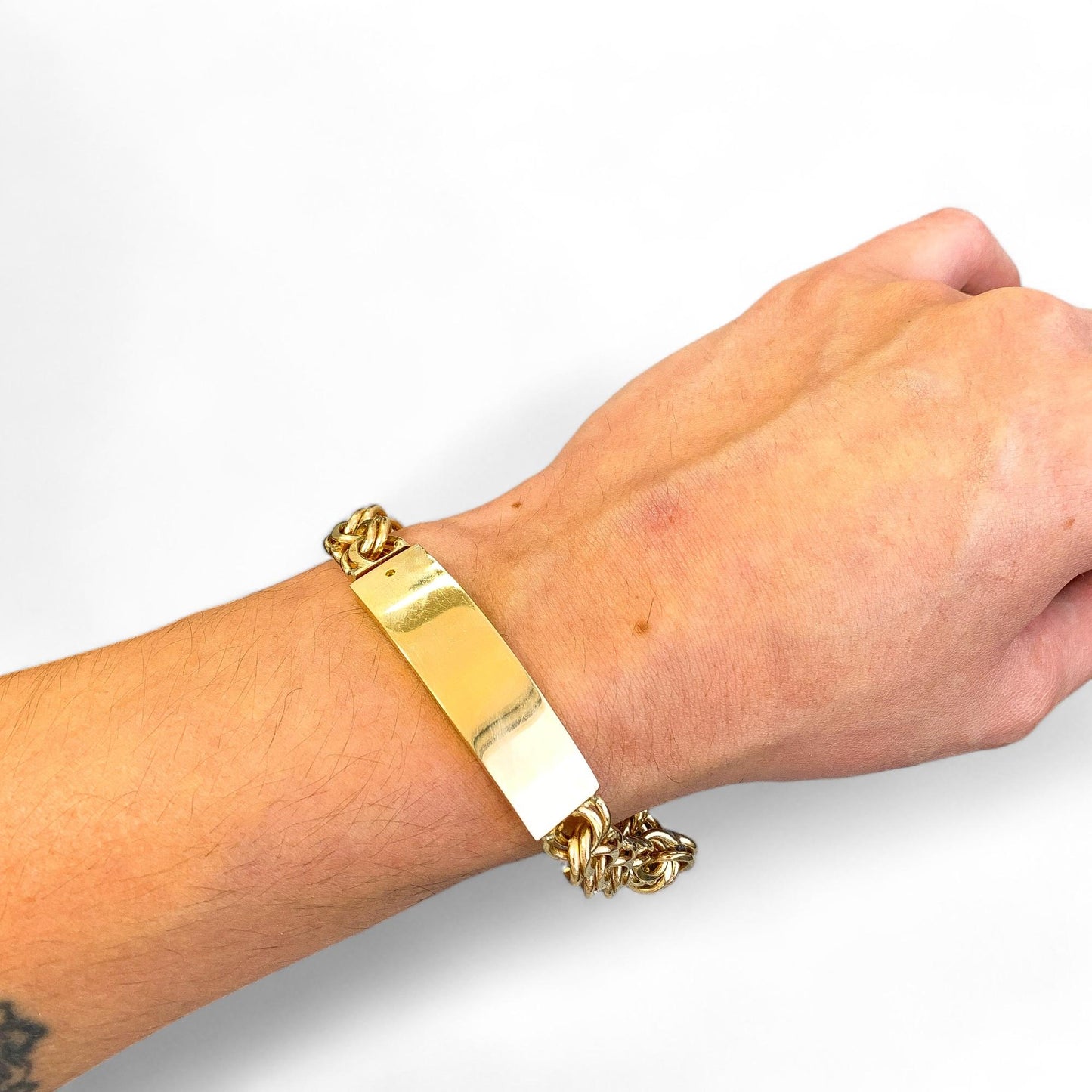 14k Yellow Gold Tag Bracelet 65.59g.