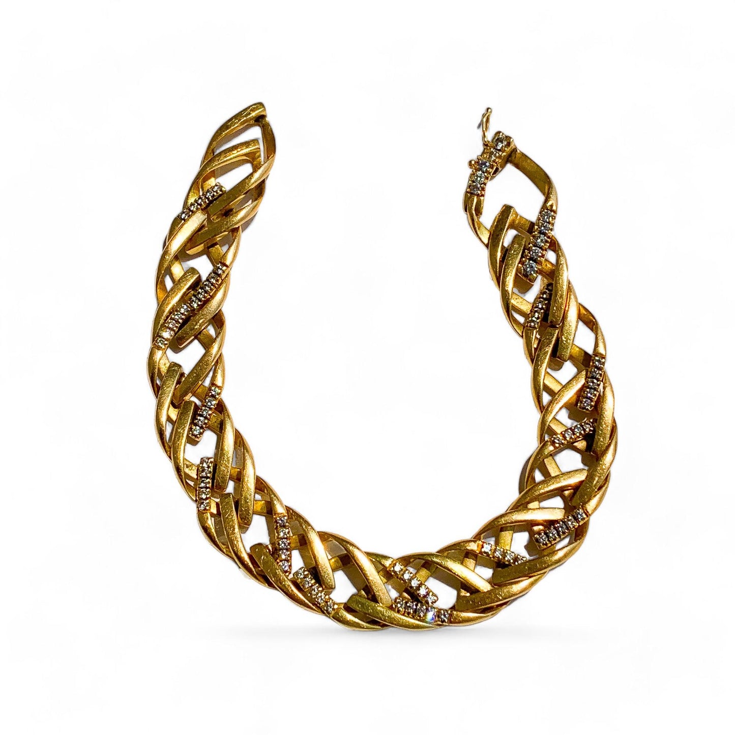 1.20 cttw. White Diamond Link Bracelet in 18K Yellow Gold