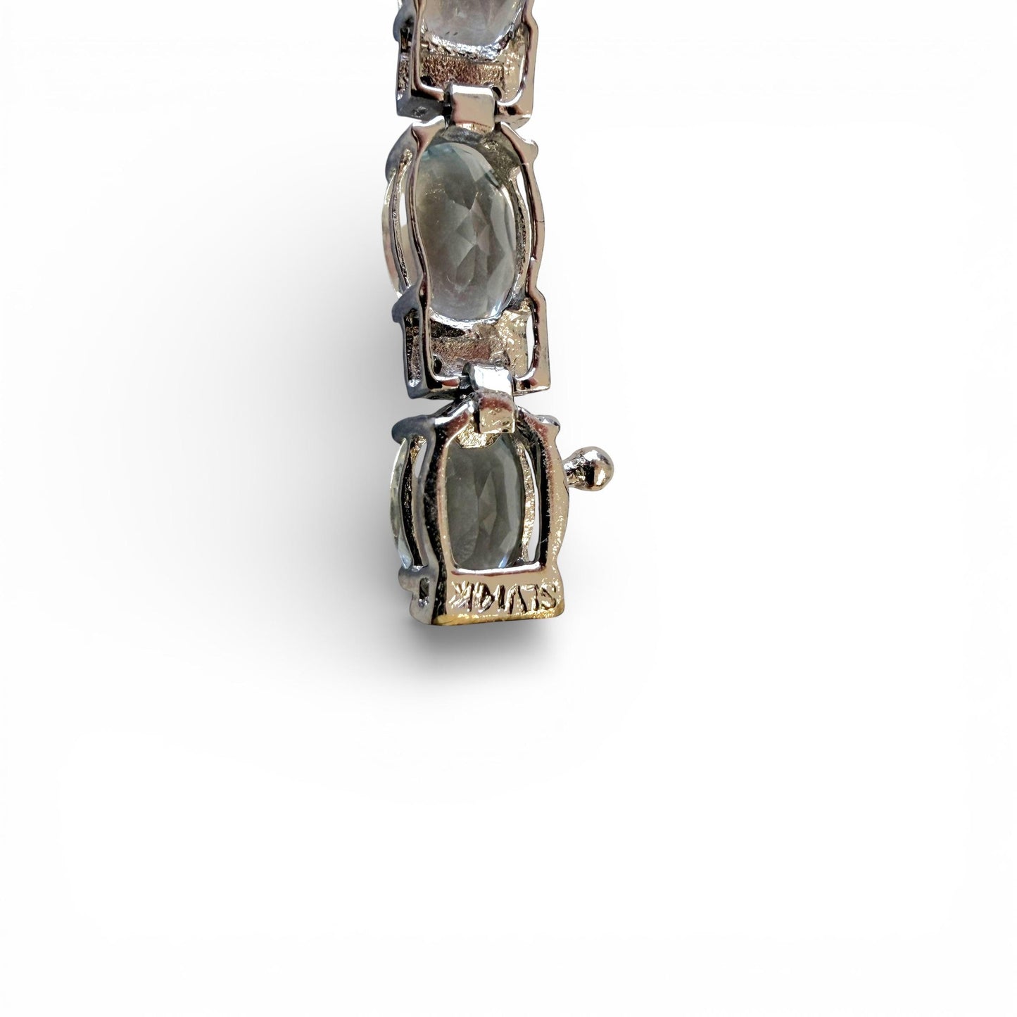 14k White Gold Aquamarine & 0.36cttw. White Diamond Bracelet 9.47g.