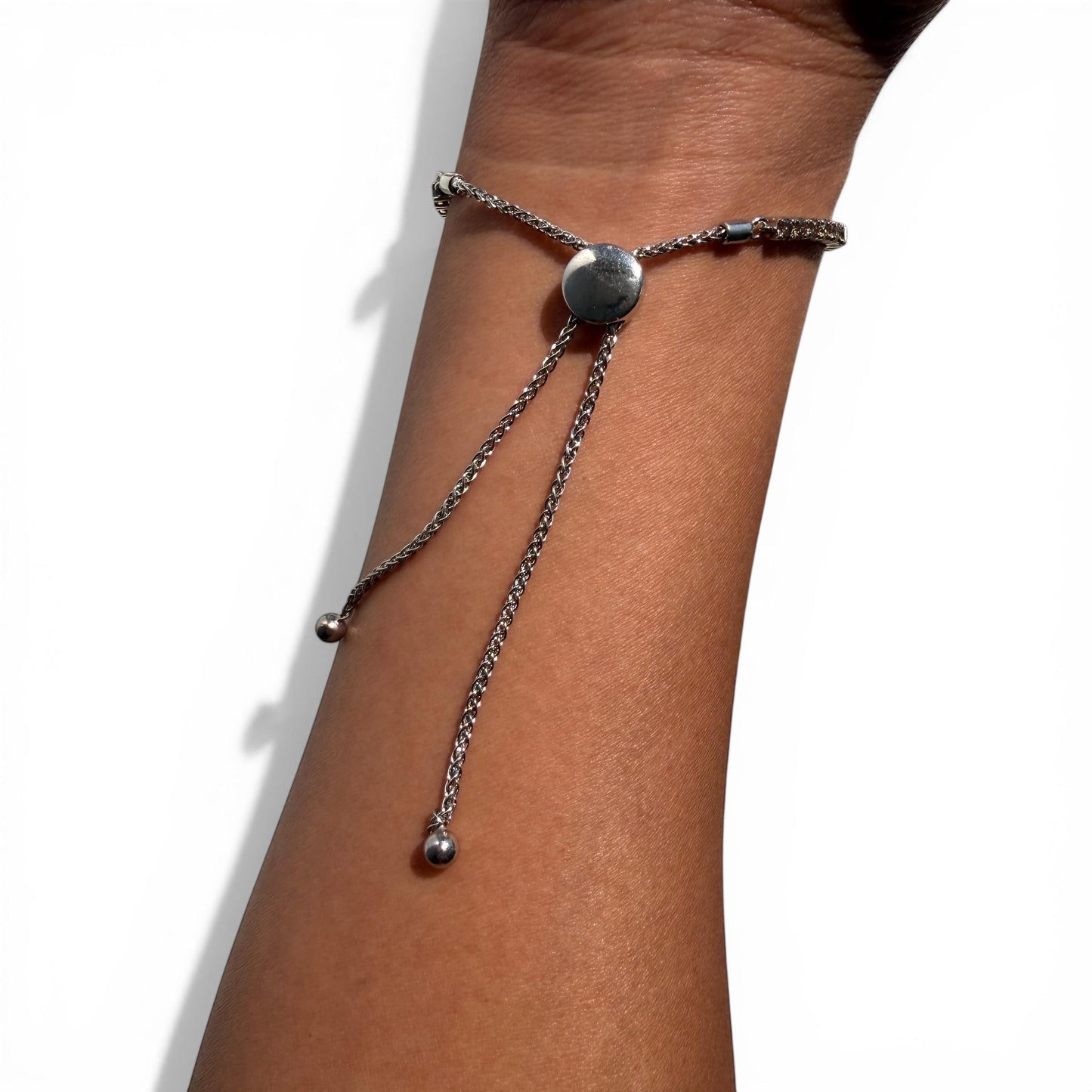 2 cttw. White Diamond Adjustable 14k White Gold Bracelet 7.95g.