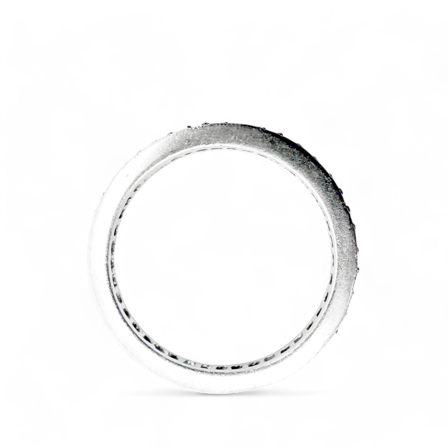0.48 cttw. White Diamond Platinum Wedding Ethernity Band 5.5US