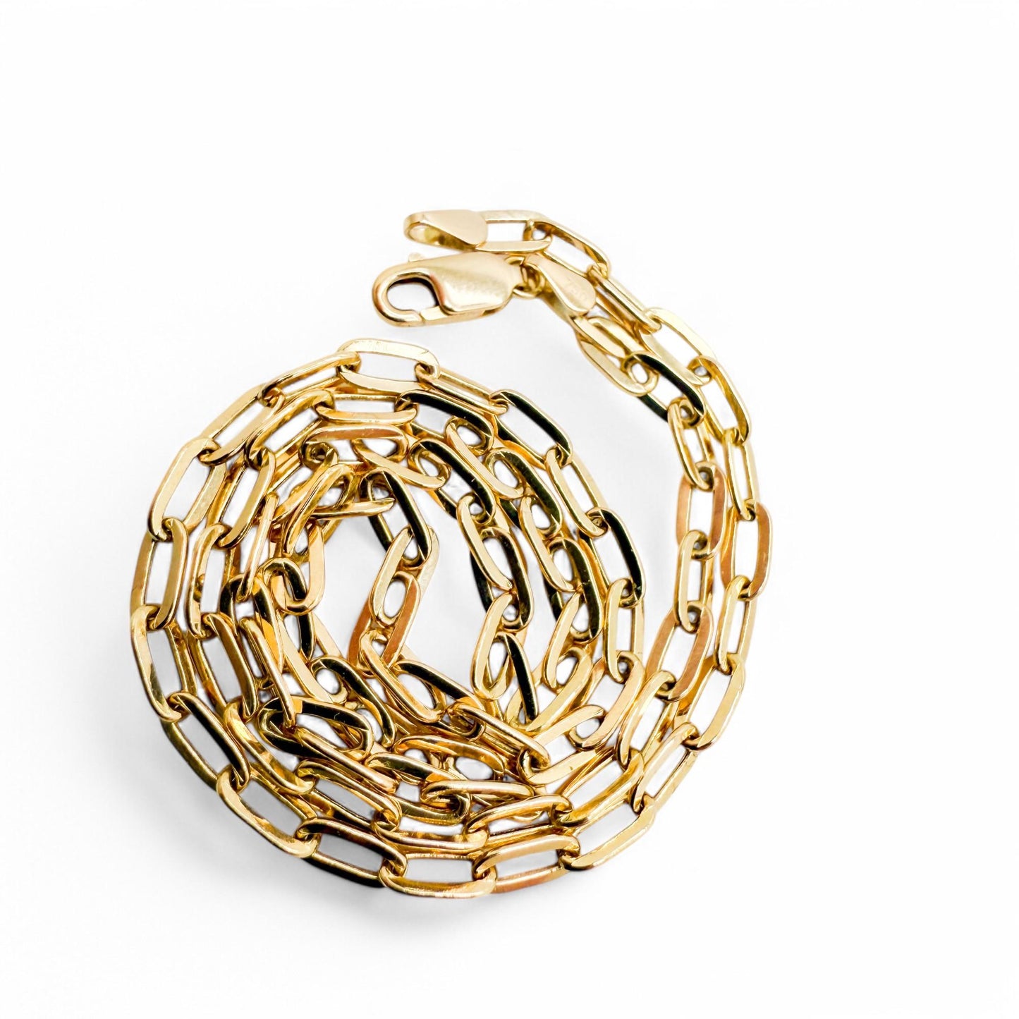 18k Yellow Gold Paperclip Chain Necklace 16 inch 3.83g