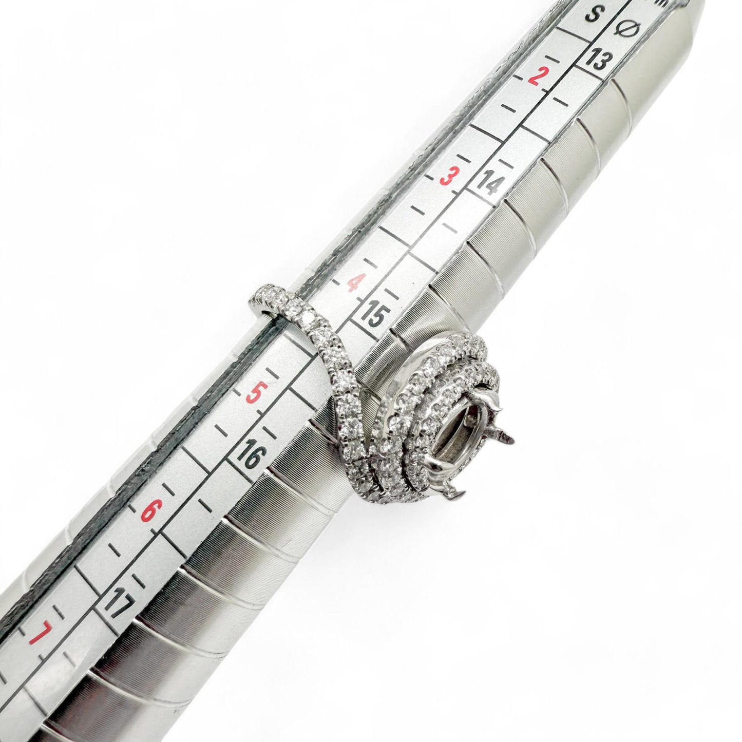 1.15 cttw. White Diamond Semi Mount in 14k White Gold 4.5US