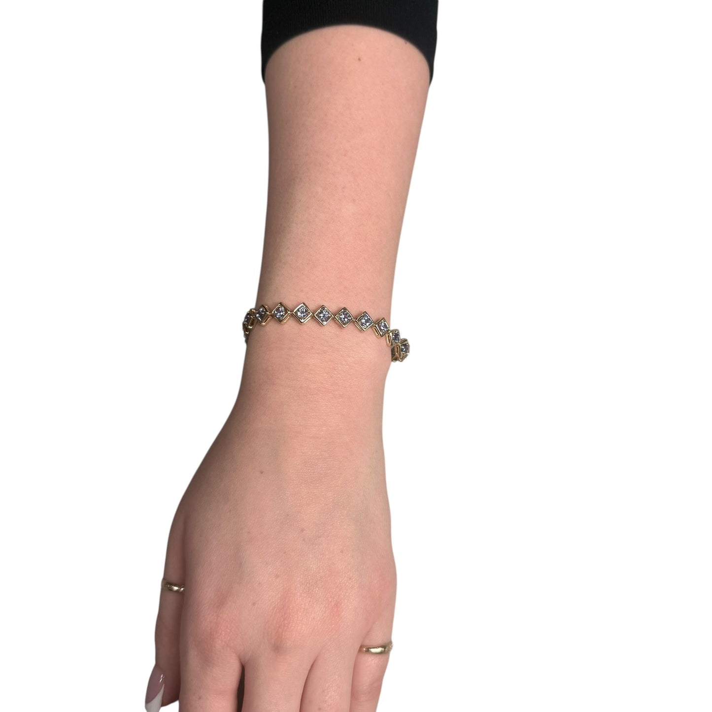 Vintage 3.74cttw. Tanzanite Bracelet in 14k Yellow Gold 7" 18.53g.