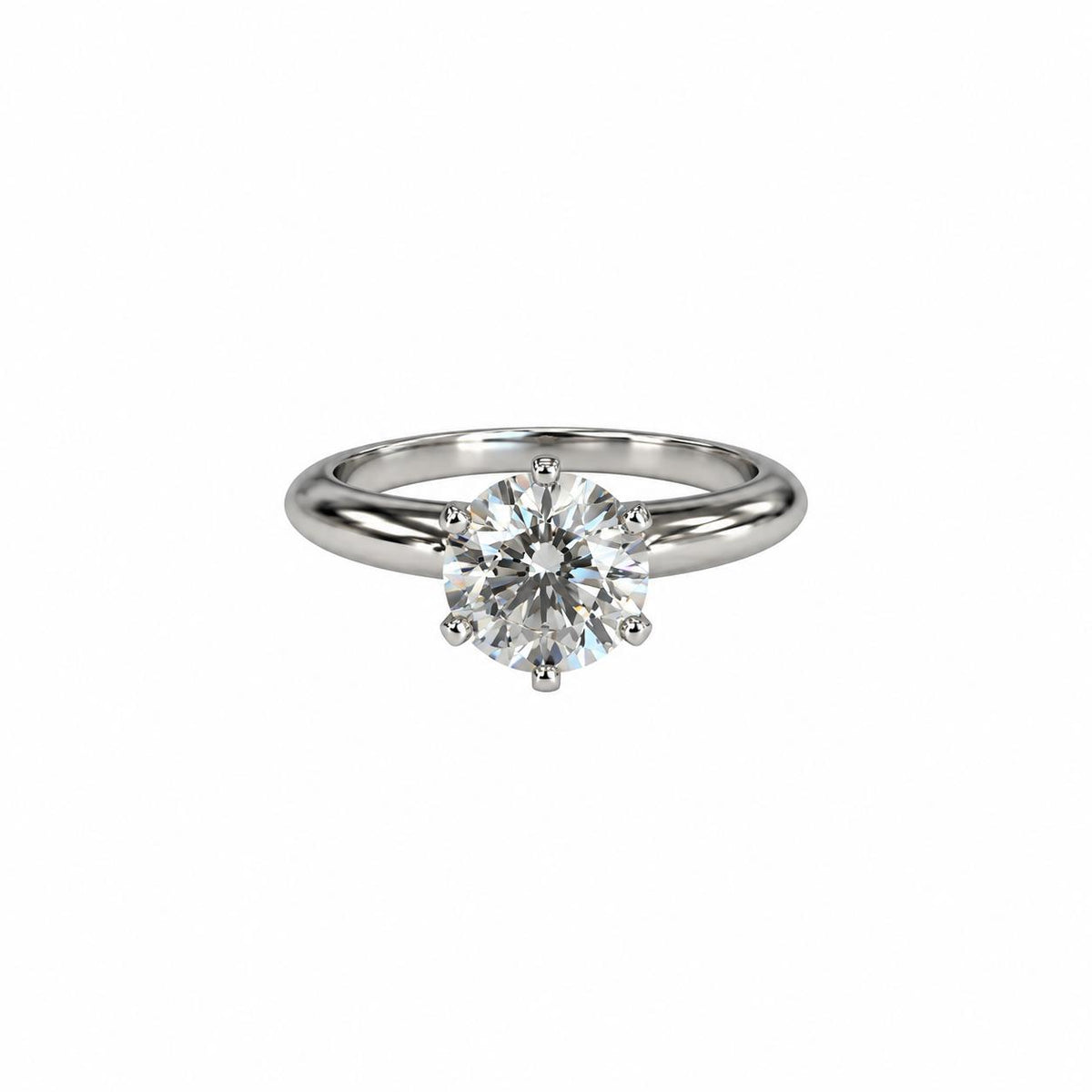 1.14ct. White Diamond G/VS1 Tiffany & Co. Solitarie Platinum Ring 5.75US 5.87g
