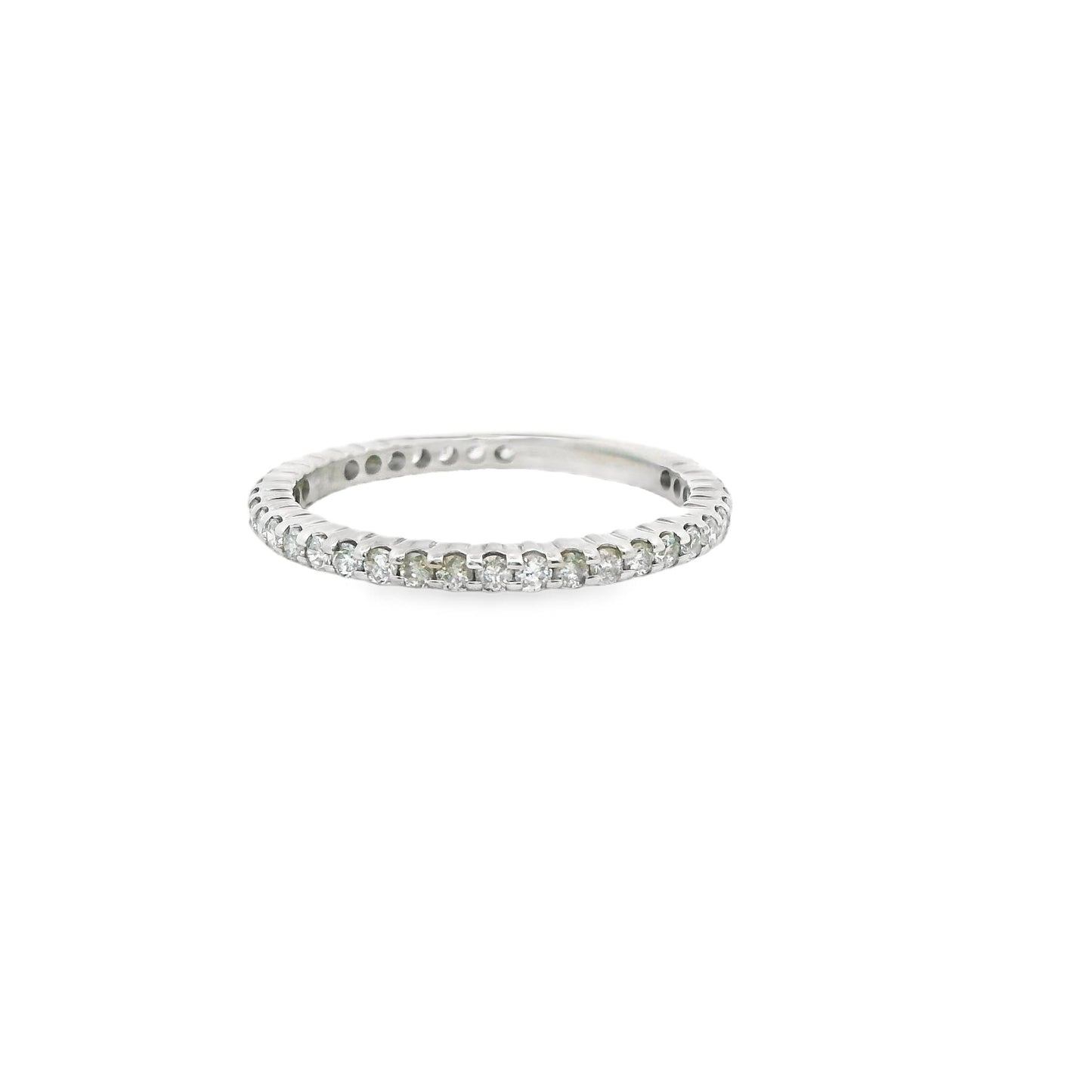 0.50cttw. White Diamond 3/4 Eternity Band in 14k White Gold 8US 2.02g.