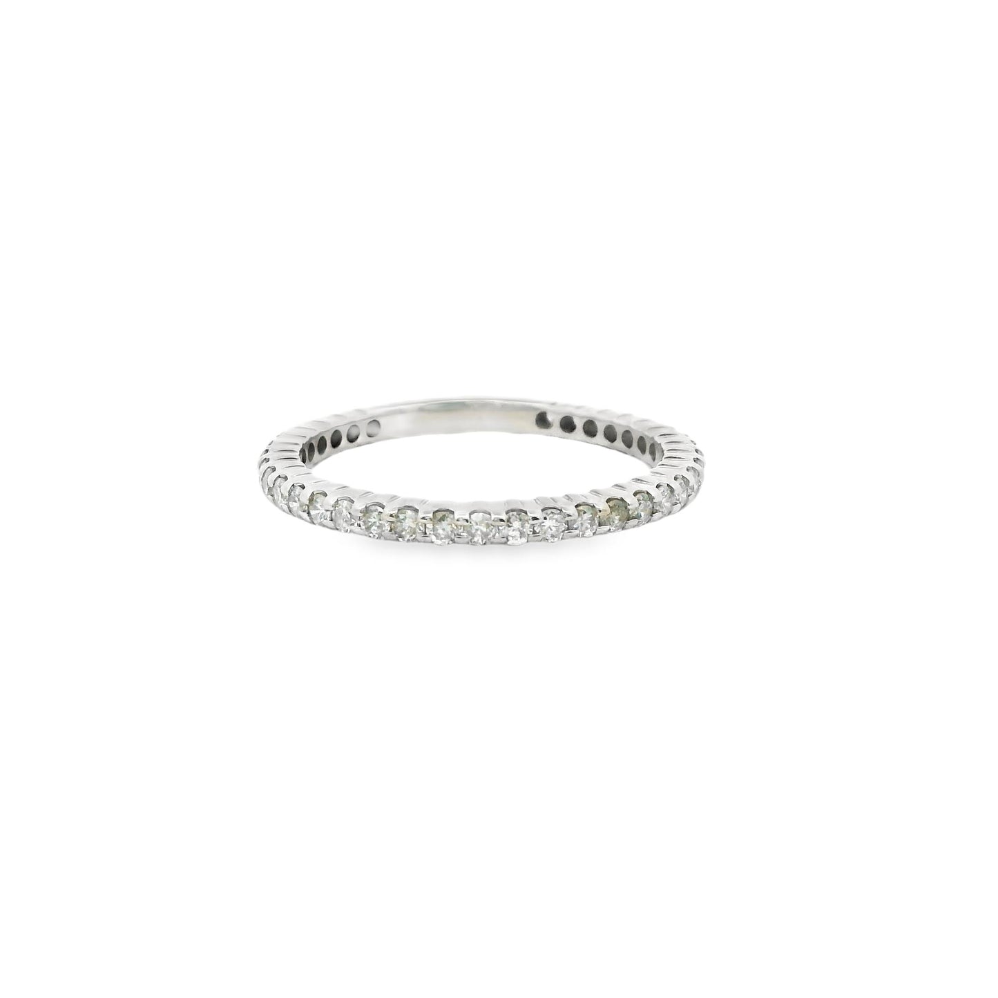 0.50cttw. White Diamond 3/4 Eternity Band in 14k White Gold 8US 2.02g.