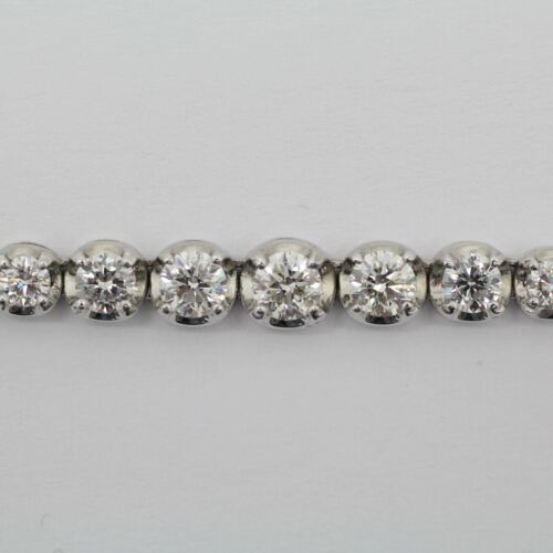 14k Gold Natural Diamond Graduated Tennis Riviera Illusion Necklace Halfway