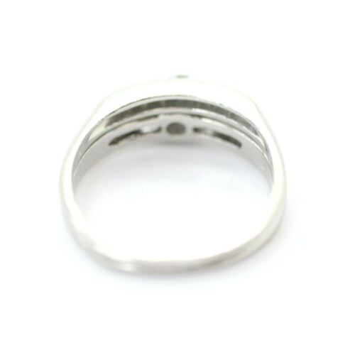 Platinum Round Cut Diamond Engagement and Wedding Band Set Ring 5.5us
