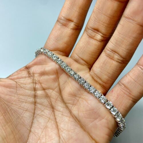 14k White Gold Diamond Tennis Bracelet 8.67ctw