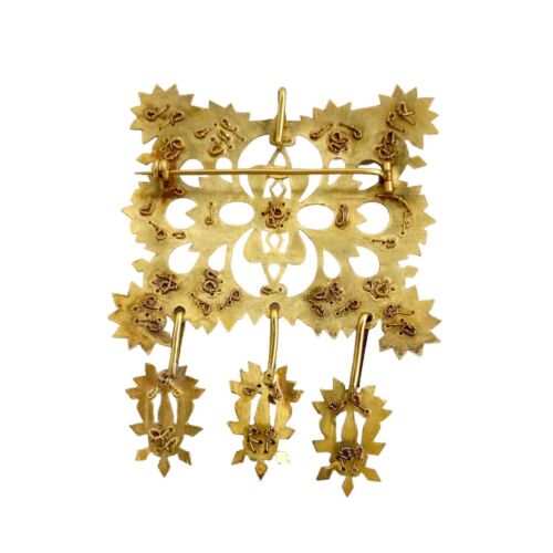 Antique 18k Yellow Gold Pearl Brooch / Pendant