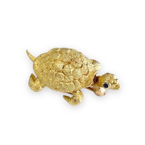 Turtle Brooch in 14k Yellow Gold