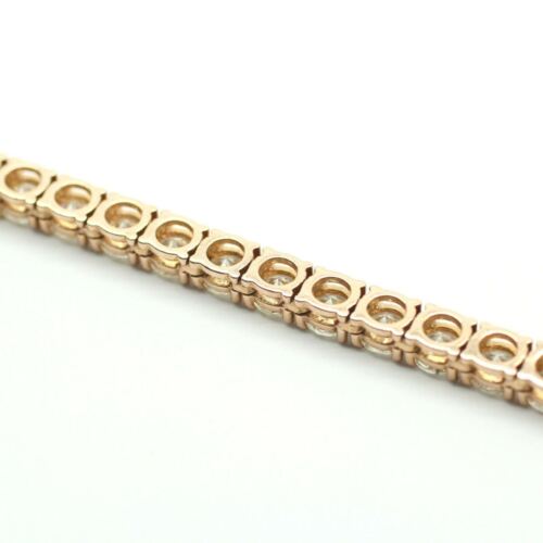 Diamond Tennis Necklace Chain 24.98cttw in 14k Rose Gold