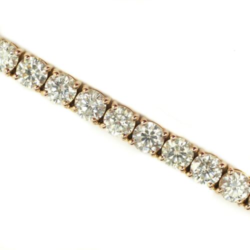 Diamond Tennis Necklace Chain 24.98cttw in 14k Rose Gold