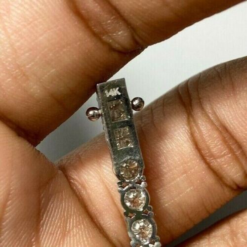 14k White Gold Diamond Tennis Bracelet 8.67ctw