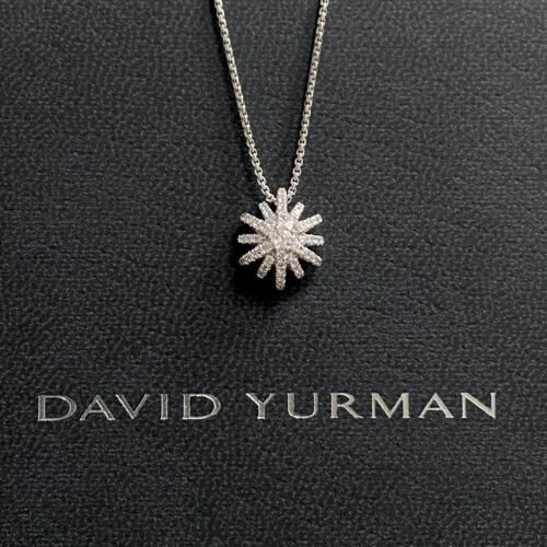 David Yurman Starburst Petite Pendant Necklace in 18k Gold Full Pave Diamonds
