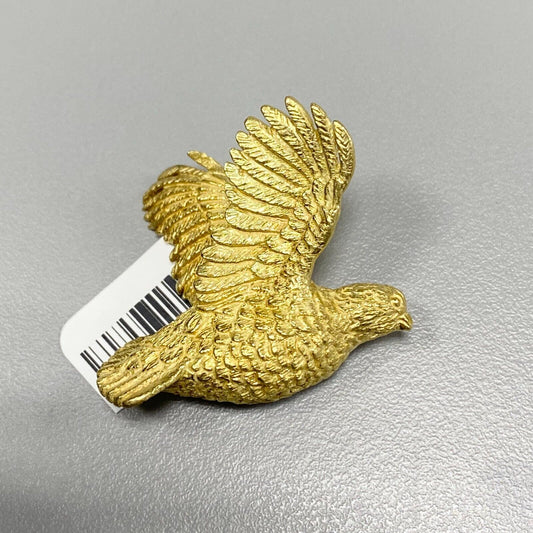 18k Yellow Gold Dove Bird Brooch Pin 16.5gr