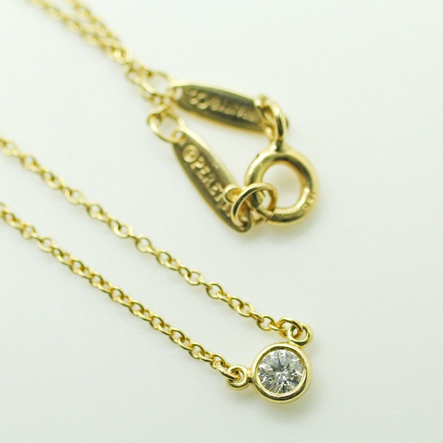Tiffany & Co Diamond by the Yard Necklace in 18k Yellow Gold 16"inches