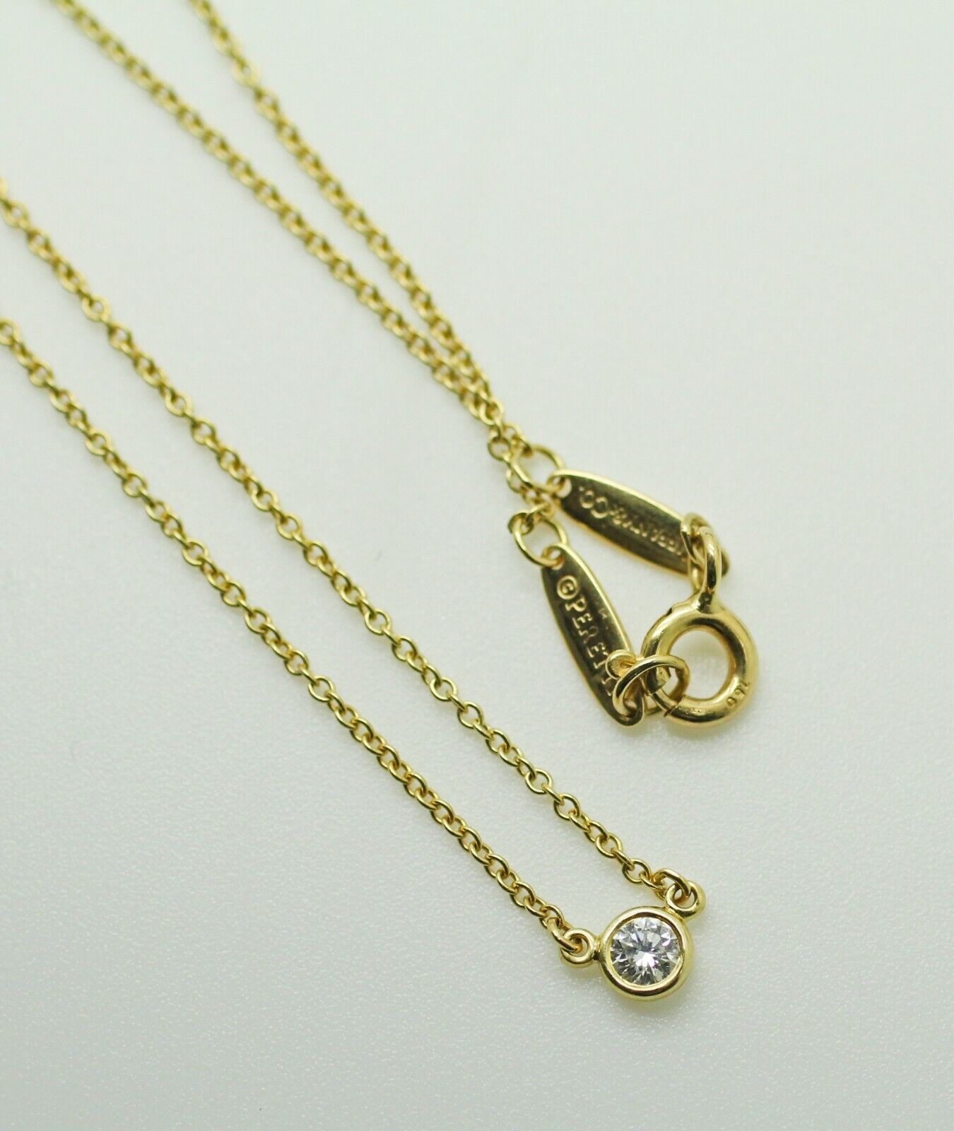 Tiffany & Co Diamond by the Yard Necklace in 18k Yellow Gold 16"inches