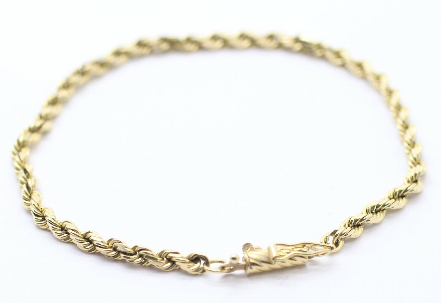 Women's Rope Chain Bracelet in 14kt Yellow Gold 5.50grs
