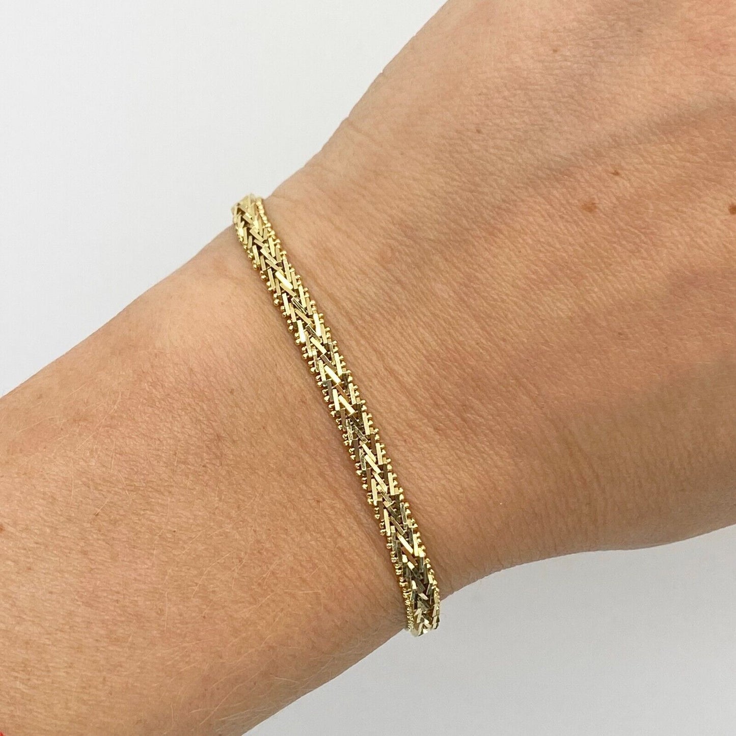 14k Yellow Gold Chain Bracelet 8.90gr; 7" 4.37mm