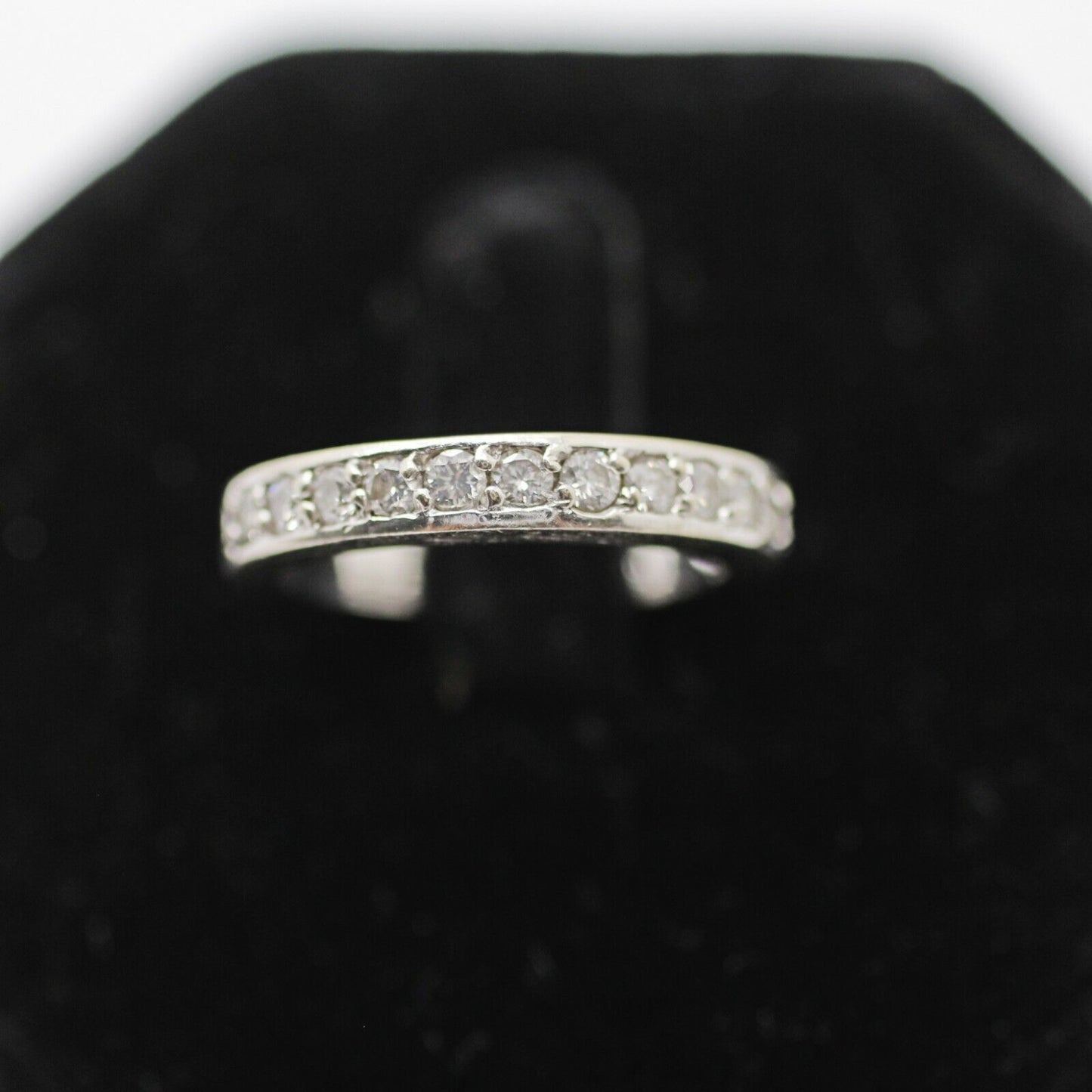 Diamond Eternity Wedding Band Ring in 14k White Gold