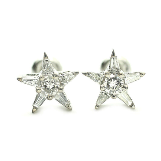 0.64tctw Diamond Star Suds Earrings in 14k White Gold