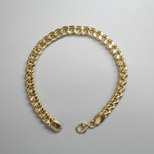 18k Yellow Gold Cuban Chain Bracelet 38.1gr 9 Inch