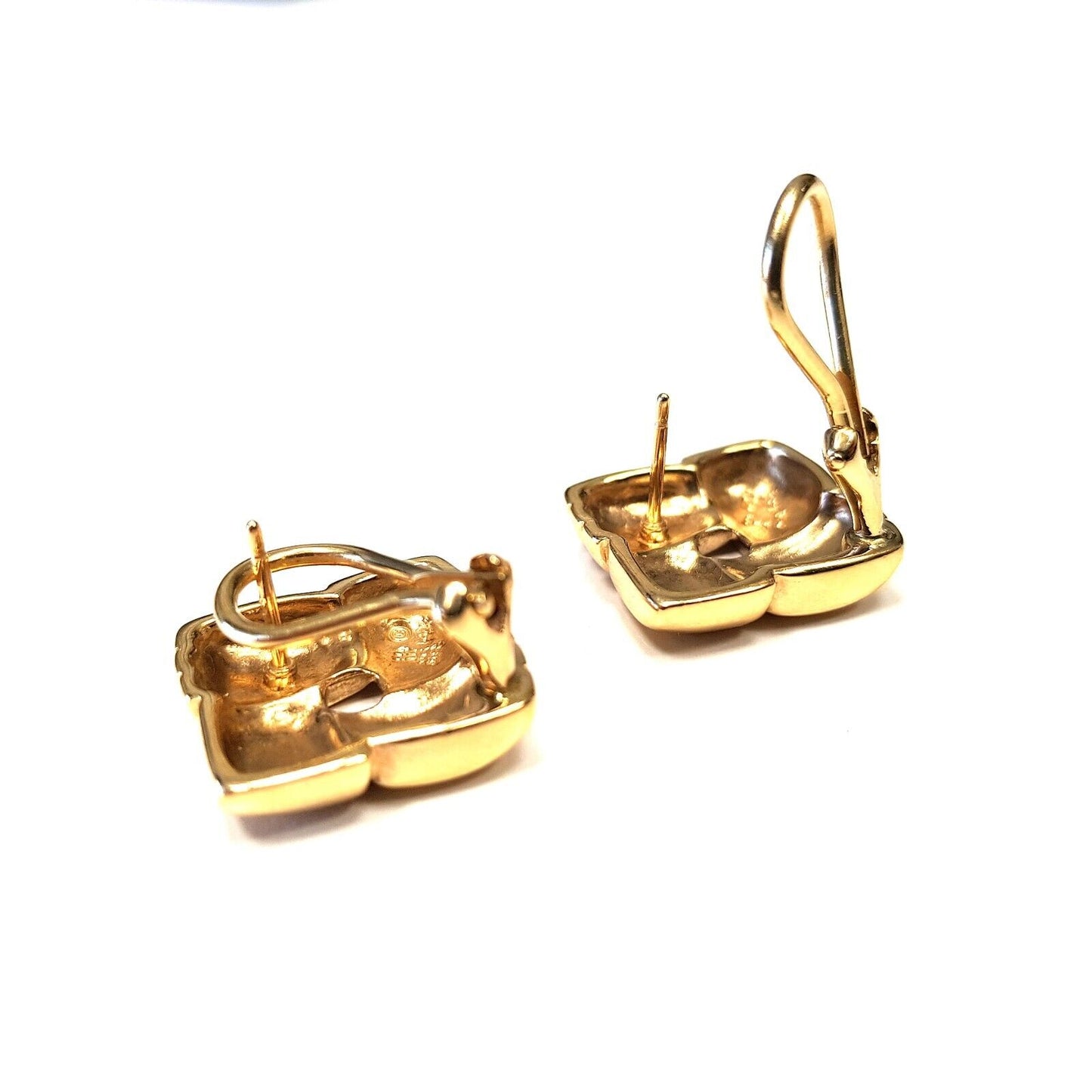 James Avery 14k Yellow Gold Square Earrings 15gr