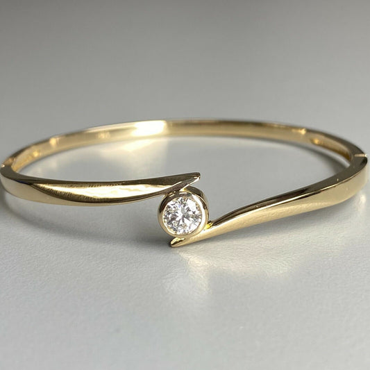 18k Yellow Gold Diamond Bracelet 7" 0.53ct
