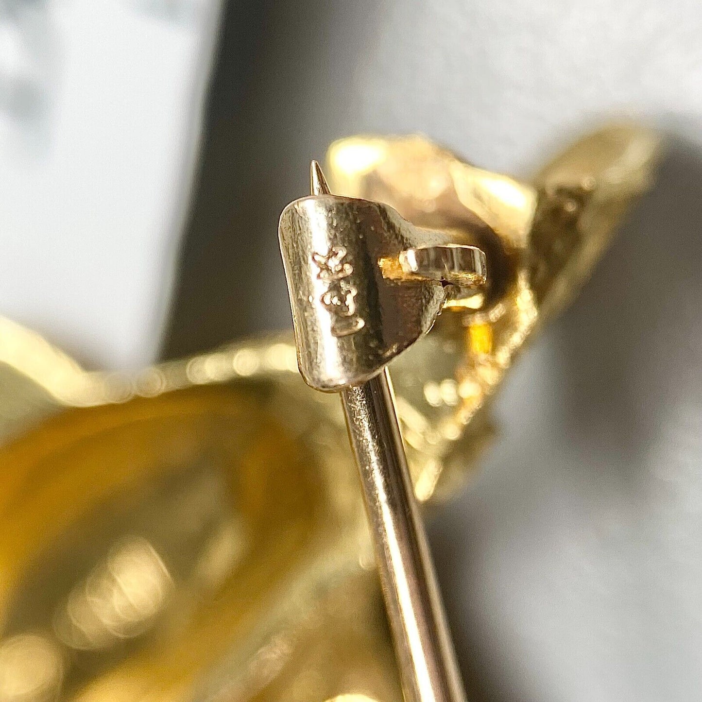 18k Yellow Gold Goose Brooch Pin 15gr