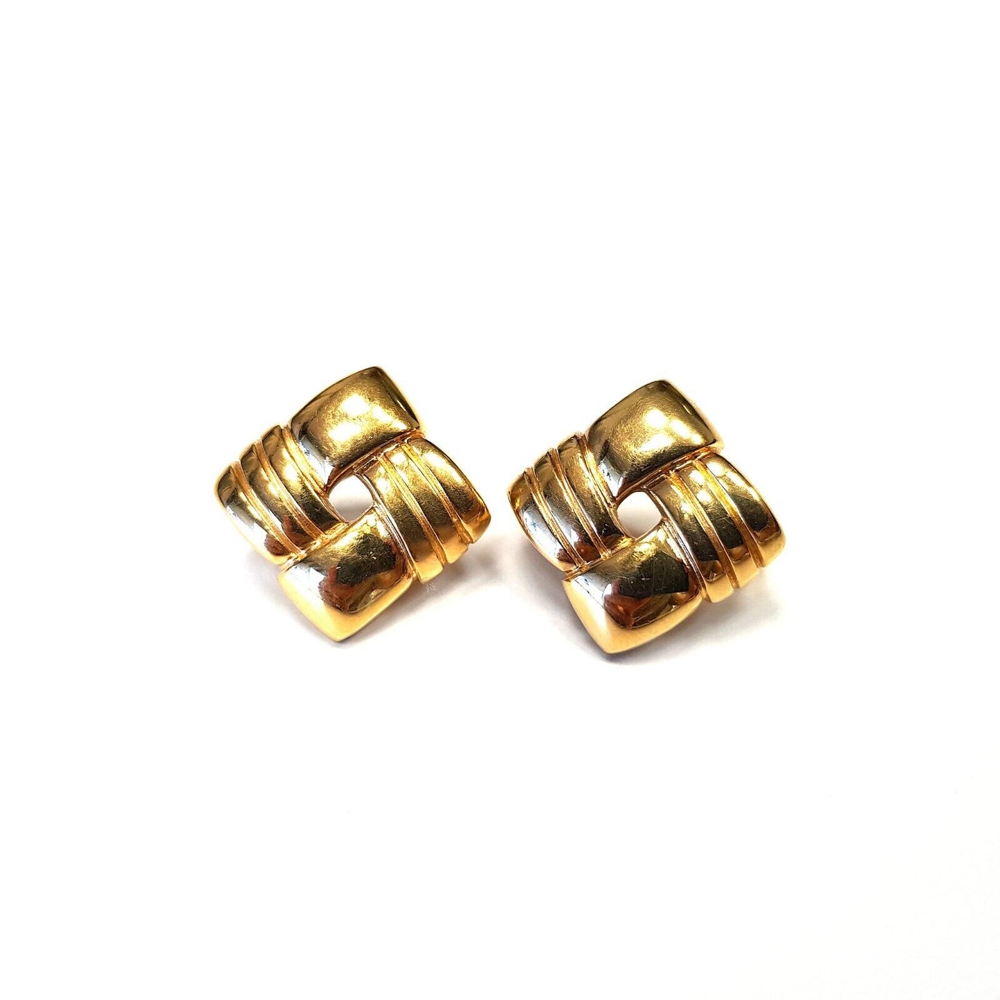 James Avery 14k Yellow Gold Square Earrings 15gr