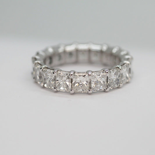 14k Gold Radiant Cut 5.67ctw Diamond Eternity Wedding Band Ring