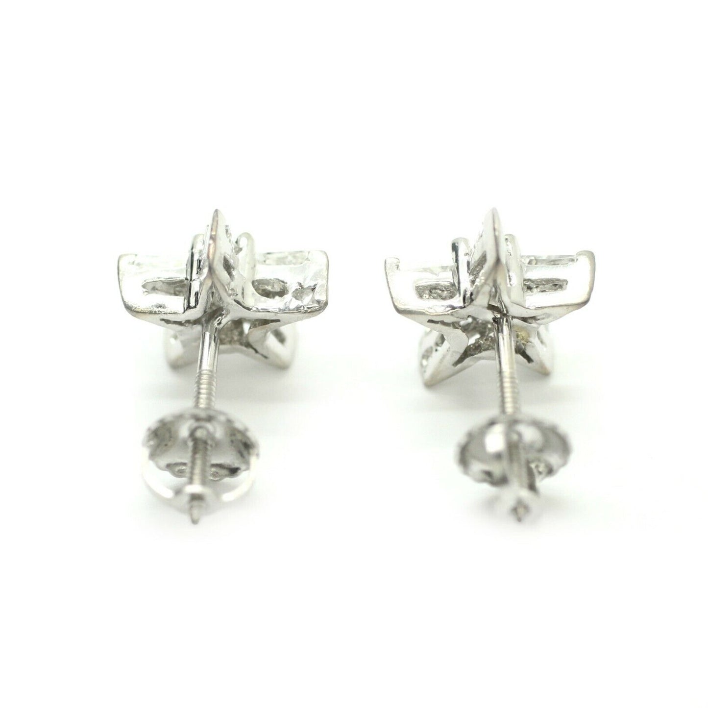 0.64tctw Diamond Star Suds Earrings in 14k White Gold